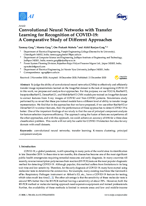 (PDF) Convolutional Neural Networks with Transfer Learning for ...