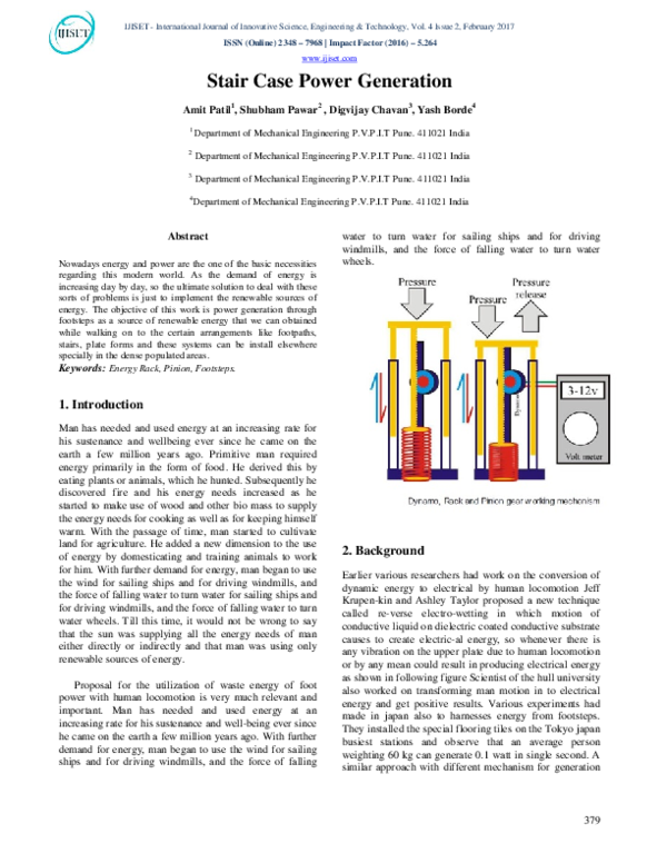 (PDF) Stair Case Power Generation