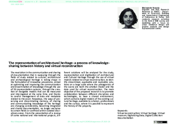 (PDF) The representation of architectural heritage: a process of ...