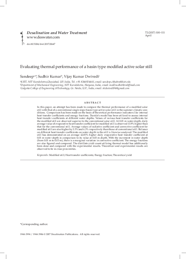 (PDF) Evaluating thermal performance of a basin type modified active ...