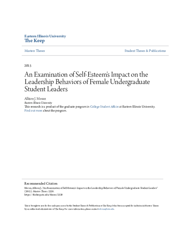 (PDF) An Examination of Self-Esteem's Impact on the Leadership ...