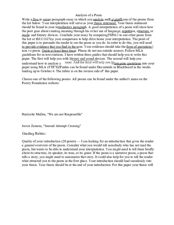 (DOC) Poem analysis Andrea Abestano Academia.edu