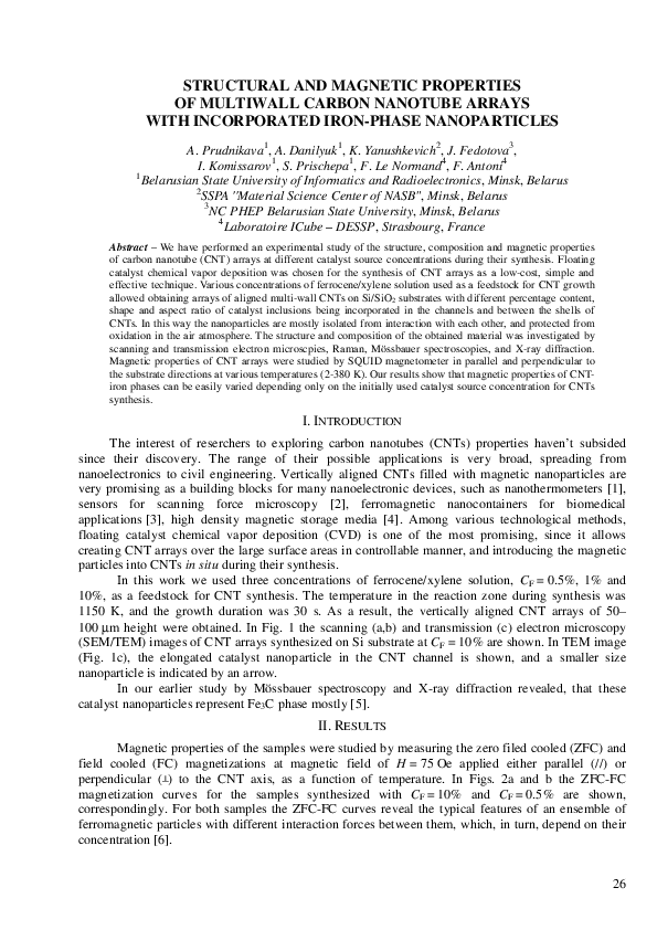 (PDF) “Structural and magnetic properties of multiwall carbon nanotube ...