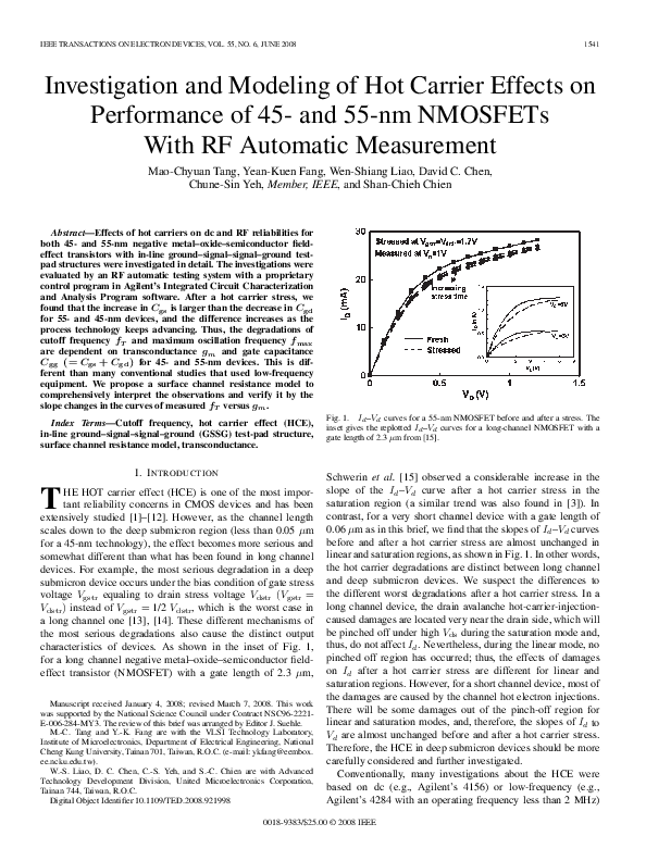 (PDF) Investigation and Modeling of Hot Carrier Effects on Performance ...
