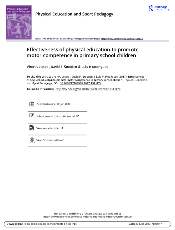 MOTOR LEARNING IN PHYSICAL EDUCATION PDF visual data 6