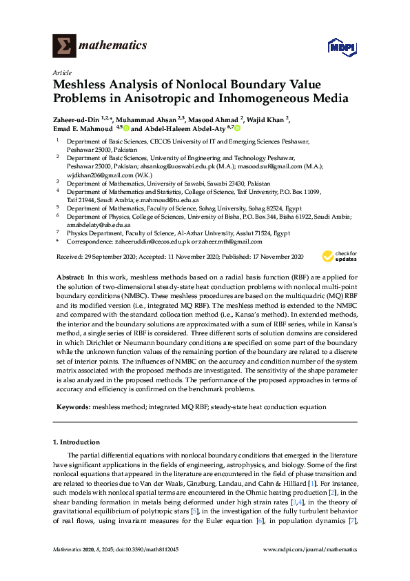 (PDF) Meshless Analysis of Nonlocal Boundary Value Problems in ...