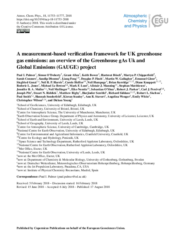 (PDF) A measurement-based verification framework for UK greenhouse gas ...