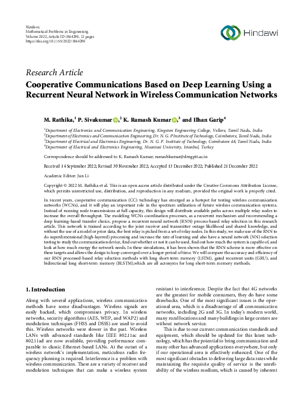 (PDF) Cooperative Communications Based on Deep Learning Using a ...