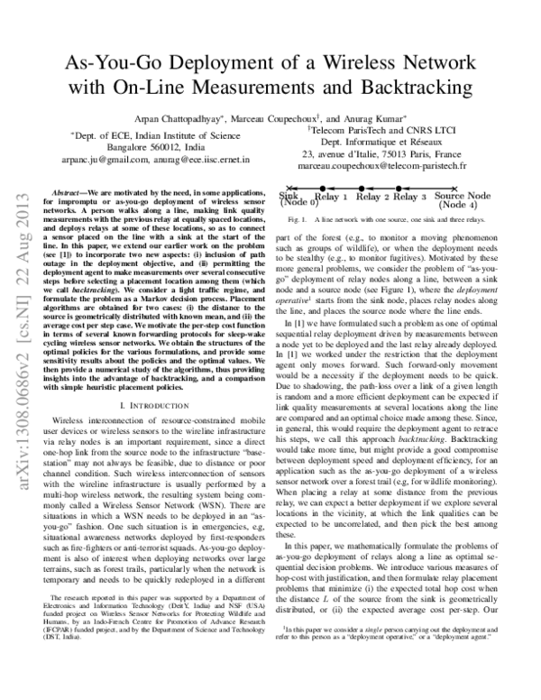 (PDF) As-You-Go Deployment of a Wireless Network with On-Line ...
