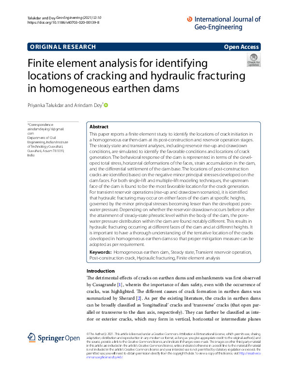 (PDF) Finite element analysis for identifying locations of cracking and ...