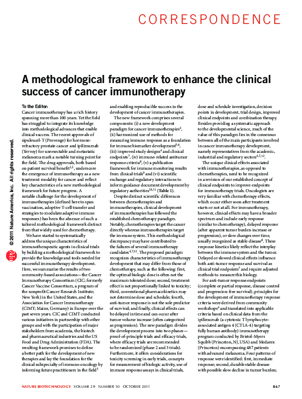 (PDF) A methodological framework to enhance the clinical success of ...