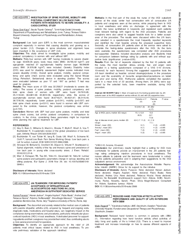 (PDF) AB1403-HPR INVESTIGATION of Spine Posture, Mobility and Postural ...