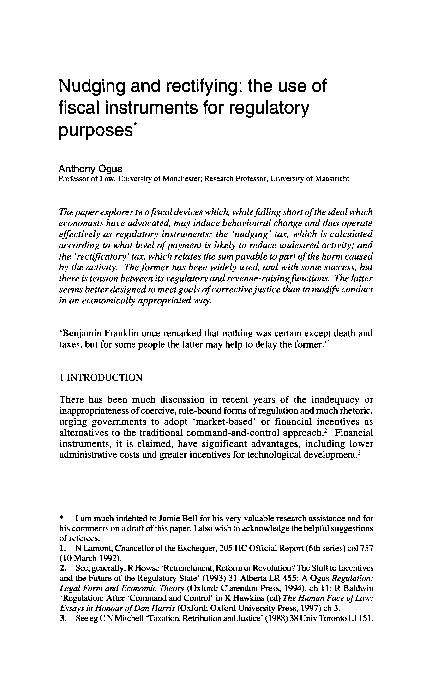(PDF) Nudging and rectifying: the use of fiscal instruments for ...