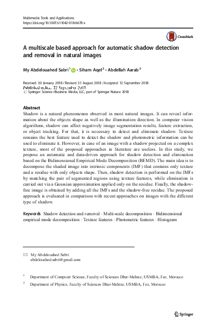 (PDF) A multiscale based approach for automatic shadow detection and ...