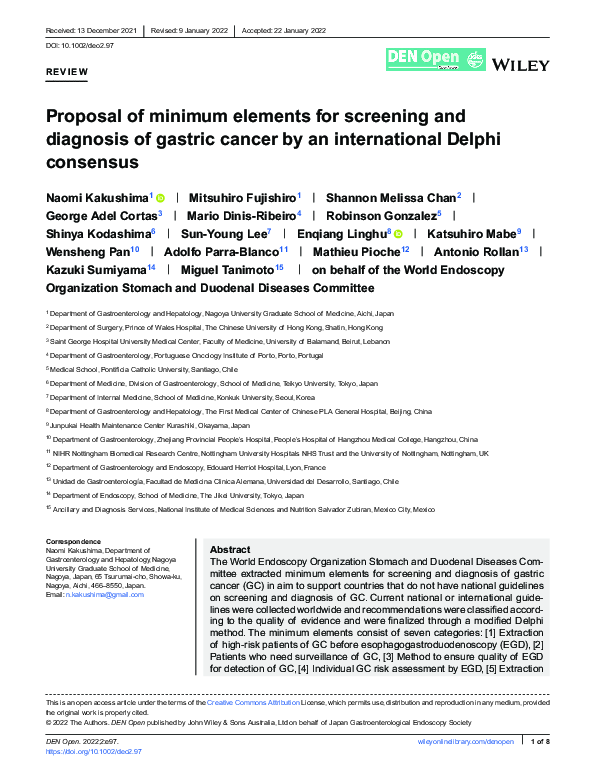 (PDF) Proposal of minimum elements for screening and diagnosis of ...