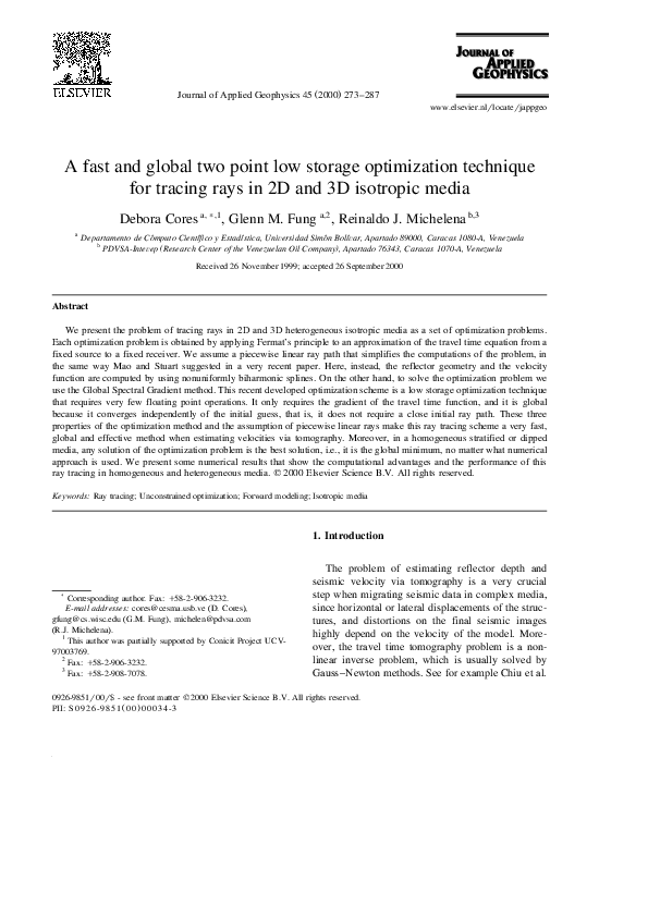(PDF) A fast and global two point low storage optimization technique ...