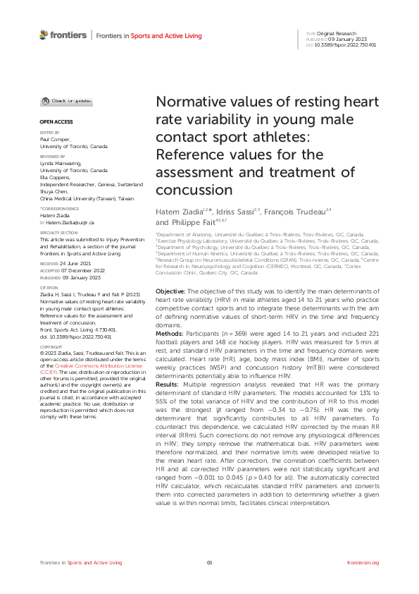 (PDF) Normative values of resting heart rate variability in young male ...