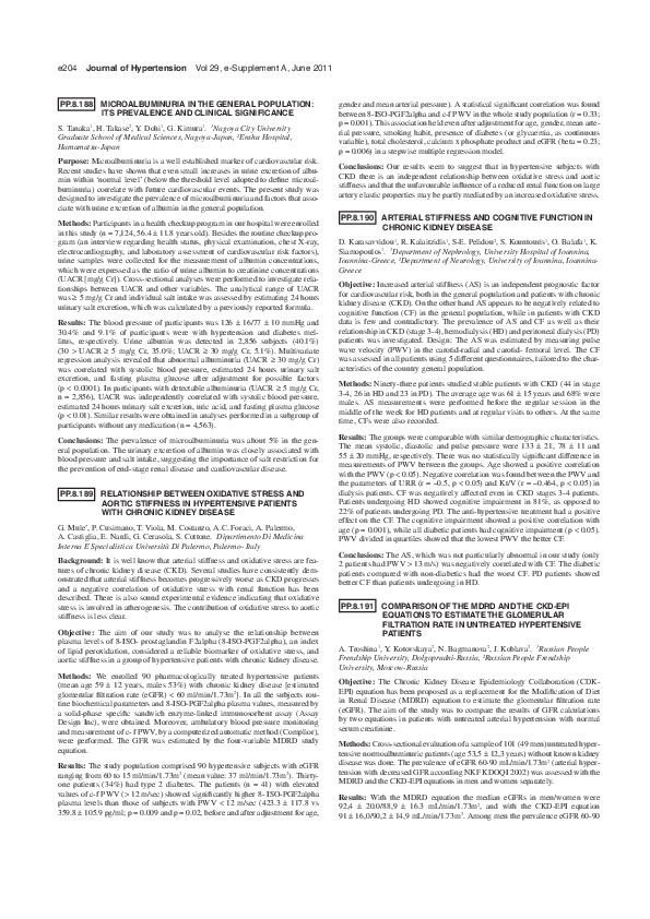 (PDF) Arterial Stiffness and Cognitive Function in Chronic Kidney Disease
