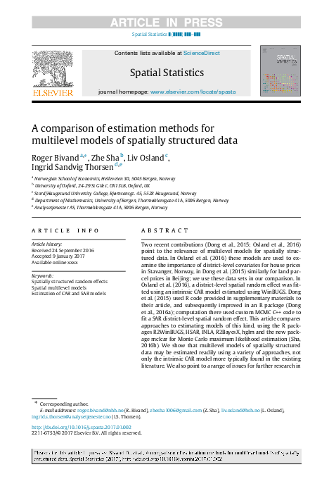 (PDF) A comparison of estimation methods for multilevel models of ...