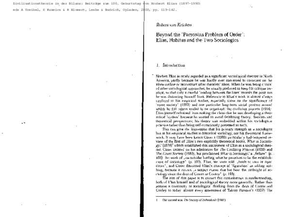 (PDF) Beyond the ‘Parsonian problem of order': Elias, Habitus and the ...