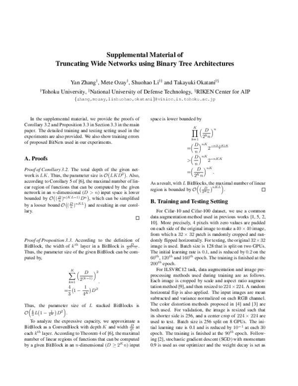(PDF) Supplemental Material of Truncating Wide Networks using Binary ...