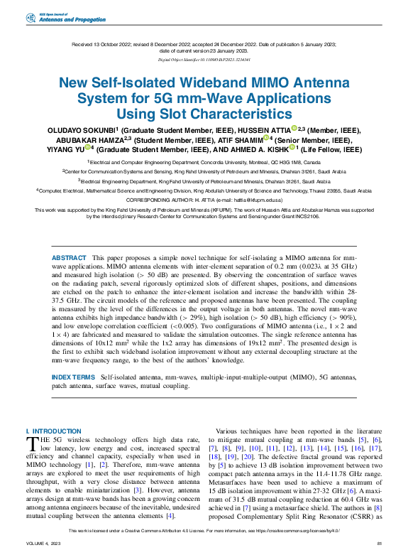 (PDF) New Self-Isolated Wideband MIMO Antenna System for 5G mm-Wave ...