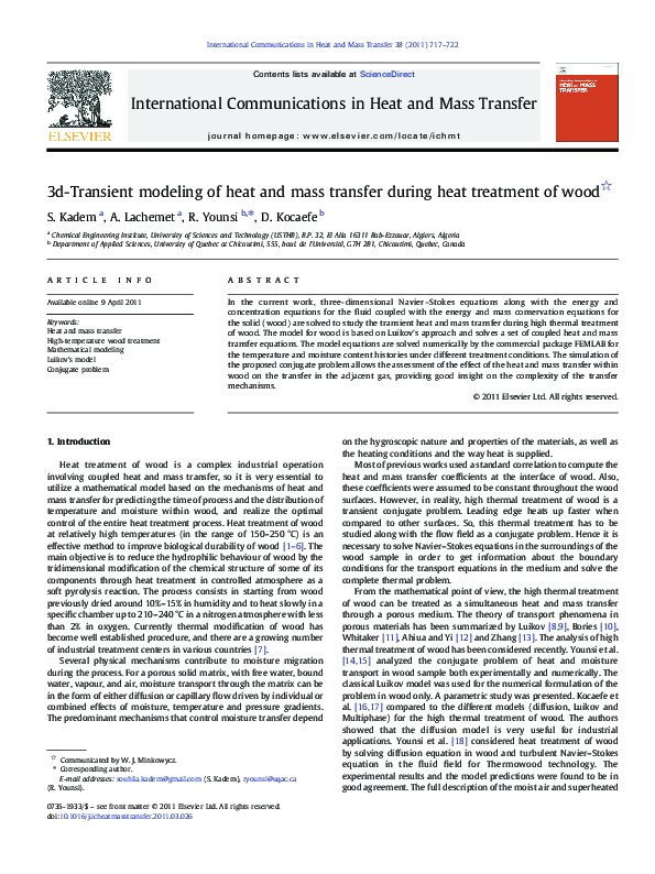 (PDF) 3d-Transient modeling of heat and mass transfer during heat ...