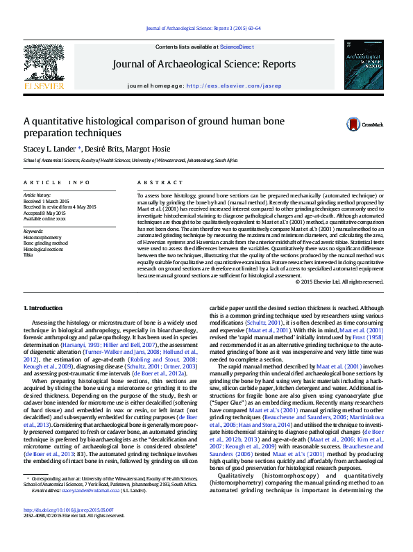 A Review Of Bone Preparation Techniques For Anatomical Studies – DRBBT