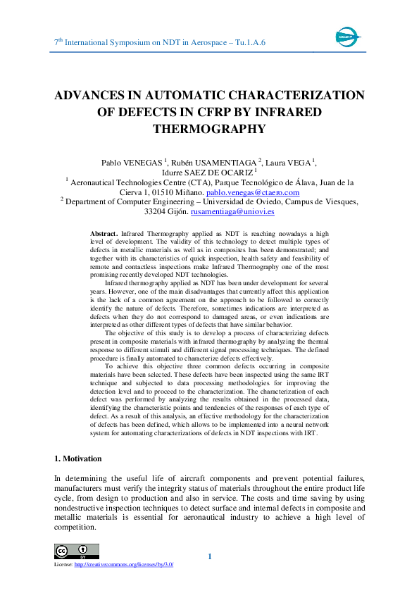 (PDF) Advances in automatic characterization of defects in CFRP by ...