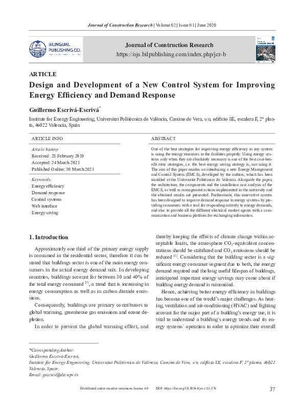 (PDF) Design and Development of a New Control System For Improving ...