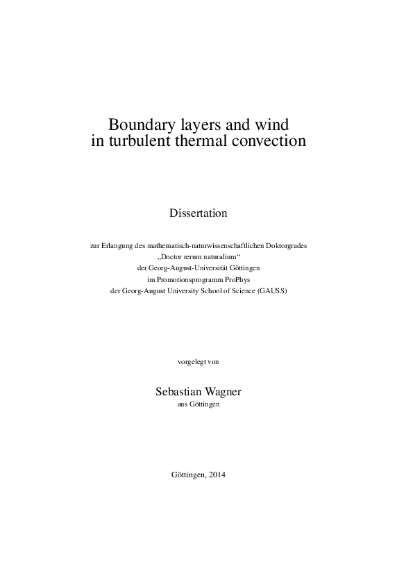 (PDF) Boundary layers and wind in turbulent thermal convection