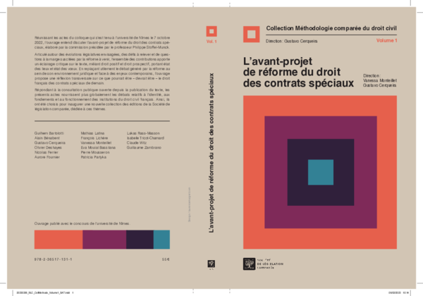 (PDF) L’avant-projet de réforme du droit des contrats spéciaux