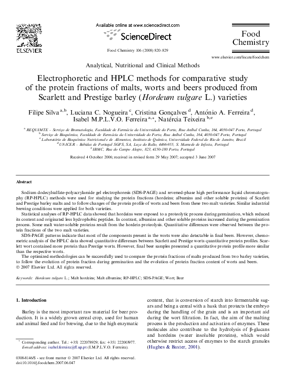 (PDF) Electrophoretic and HPLC methods for comparative study of the ...