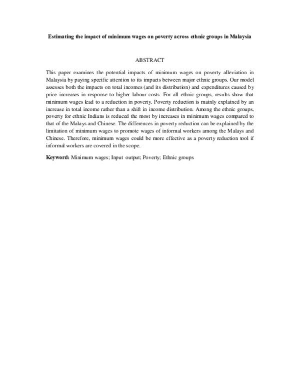 (PDF) Estimating the impact of minimum wages on poverty across ethnic ...