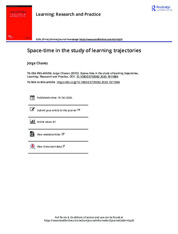 (PDF) Space-time in the study of learning trajectories
