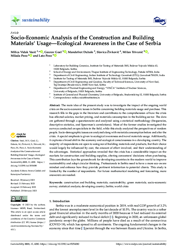 (PDF) Socio-Economic Analysis of the Construction and Building ...