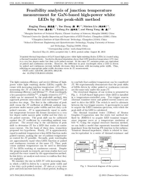 (PDF) Feasibility analysis of junction temperature measurement for GaN ...