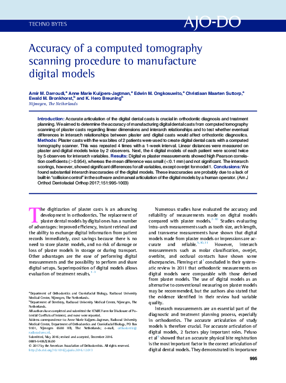 (PDF) Accuracy of a computed tomography scanning procedure to ...