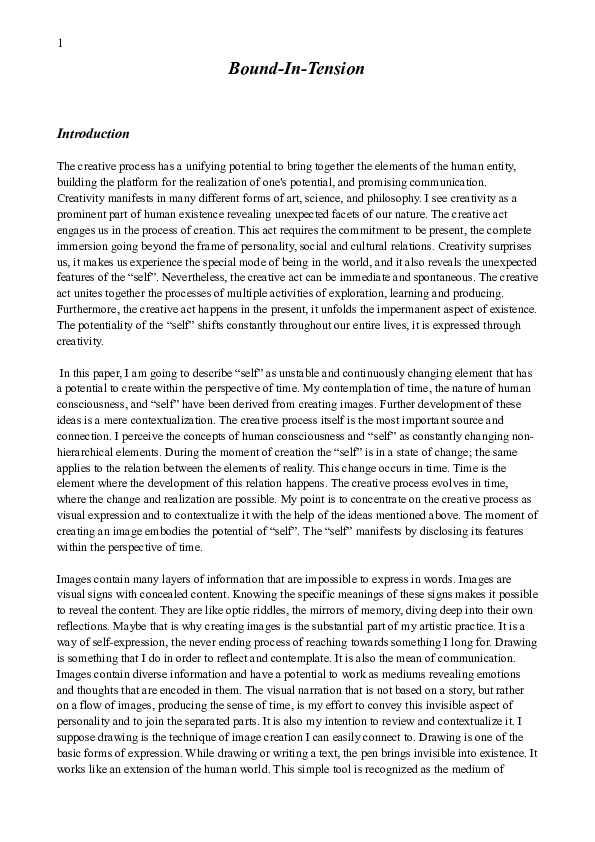 (PDF) Bound In Tension Master thesis by Kristina Laine