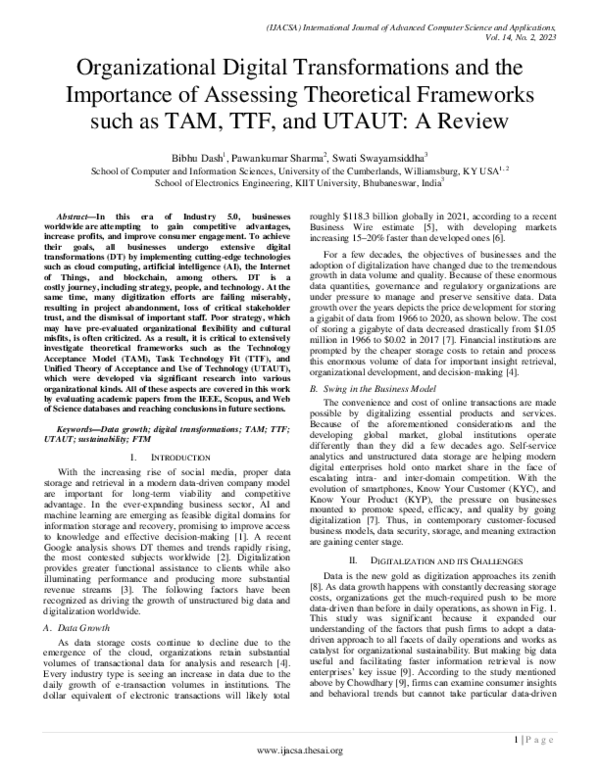 (PDF) Organizational Digital Transformations and the Importance of ...