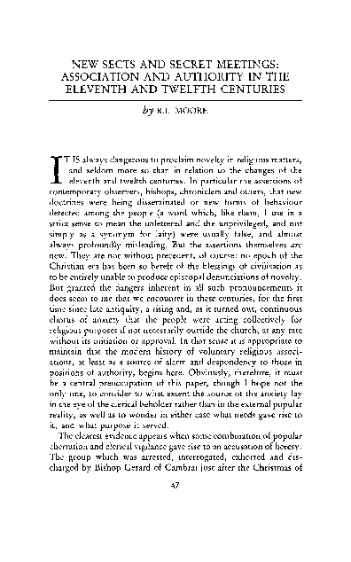 (PDF) New Sects and Secret Meetings: Association and Authority in the ...