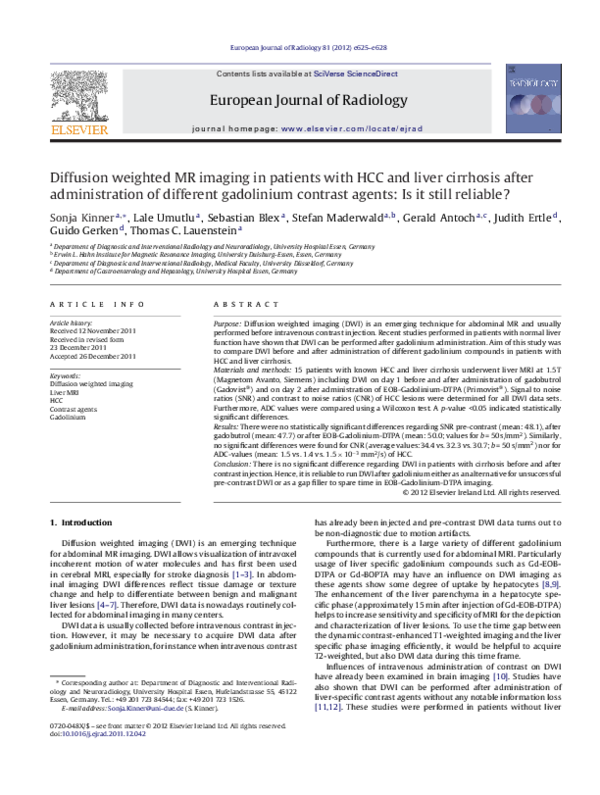 (PDF) Diffusion weighted MR imaging in patients with HCC and liver ...