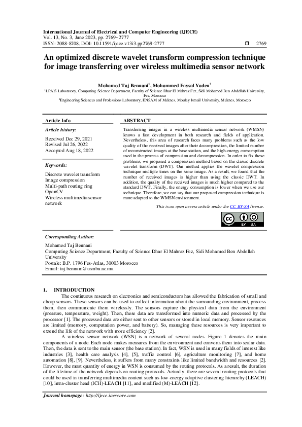 (PDF) An optimized discrete wavelet transform compression technique for ...