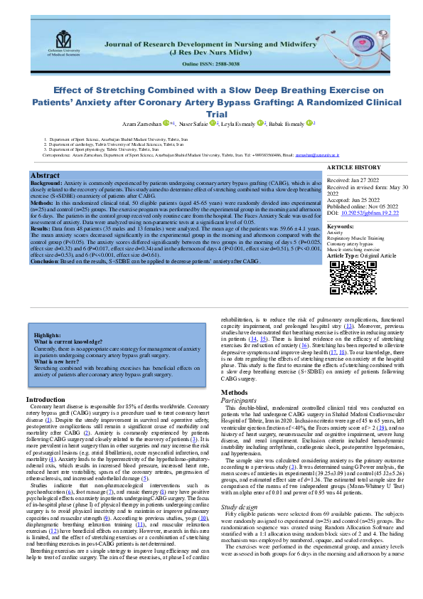 (PDF) Effect of Stretching Combined with a Slow Deep Breathing Exercise ...
