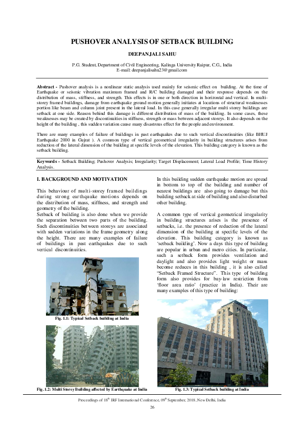 (PDF) PUSHOVER ANALYSIS OF SETBACK BUILDING DEEPANJALI SAHU