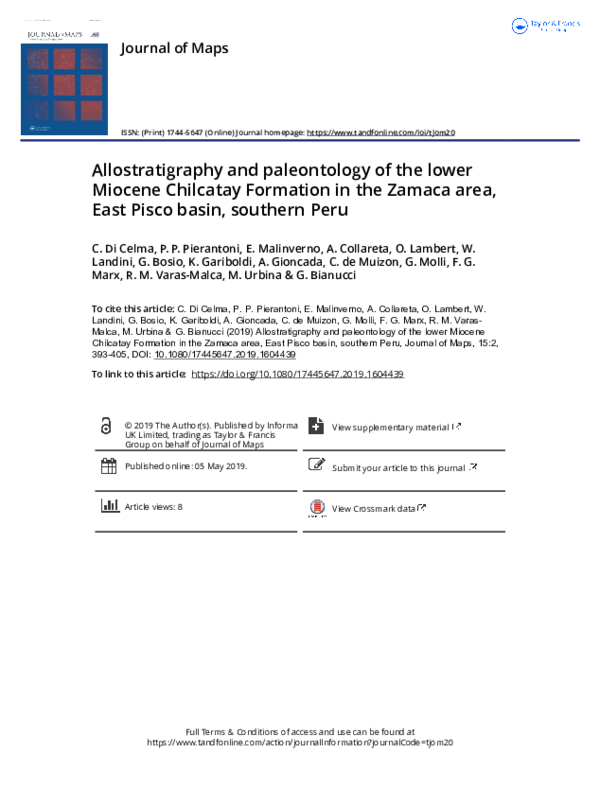 (PDF) Allostratigraphy and paleontology of the lower Miocene Chilcatay ...