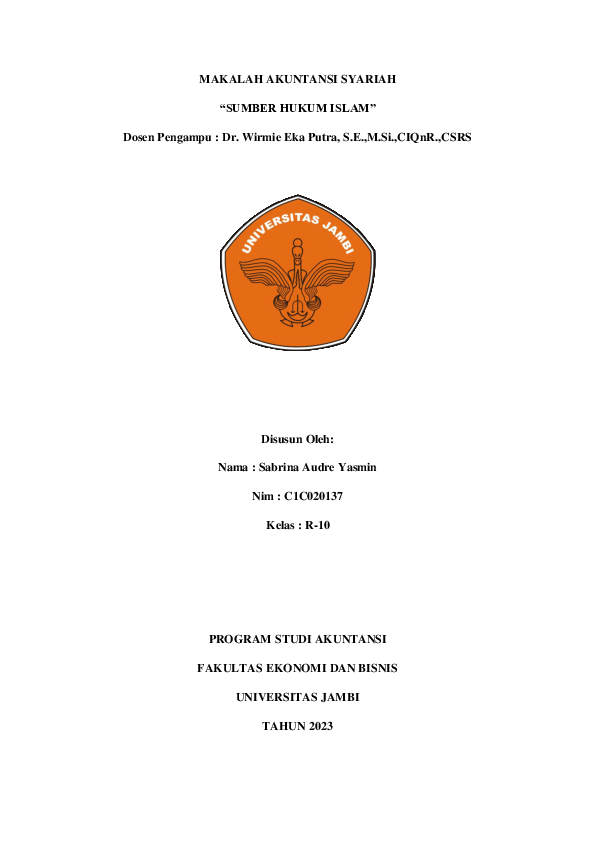  pdf makalah sumber hukum islam sabrina audre yasmin c1c020137