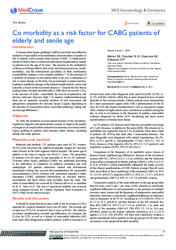 (PDF) Preoperative risk factors and early postoperative morbidity in ...
