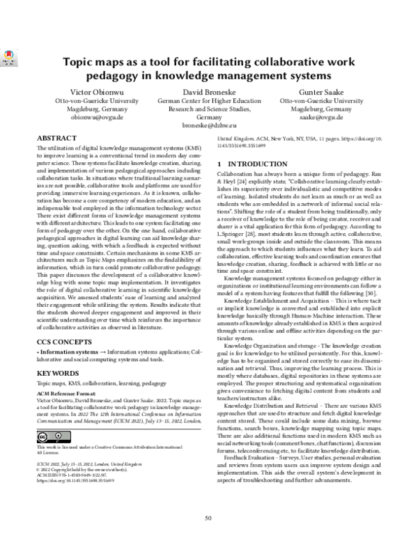 (PDF) Topic maps as a tool for facilitating collaborative work pedagogy ...