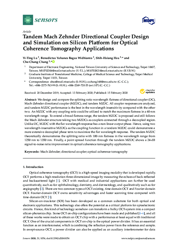 (PDF) Tandem Mach Zehnder Directional Coupler Design and Simulation on ...